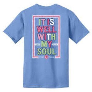 Simply Blessed Womens T Shirt  It is Well With My Soul Size Medium